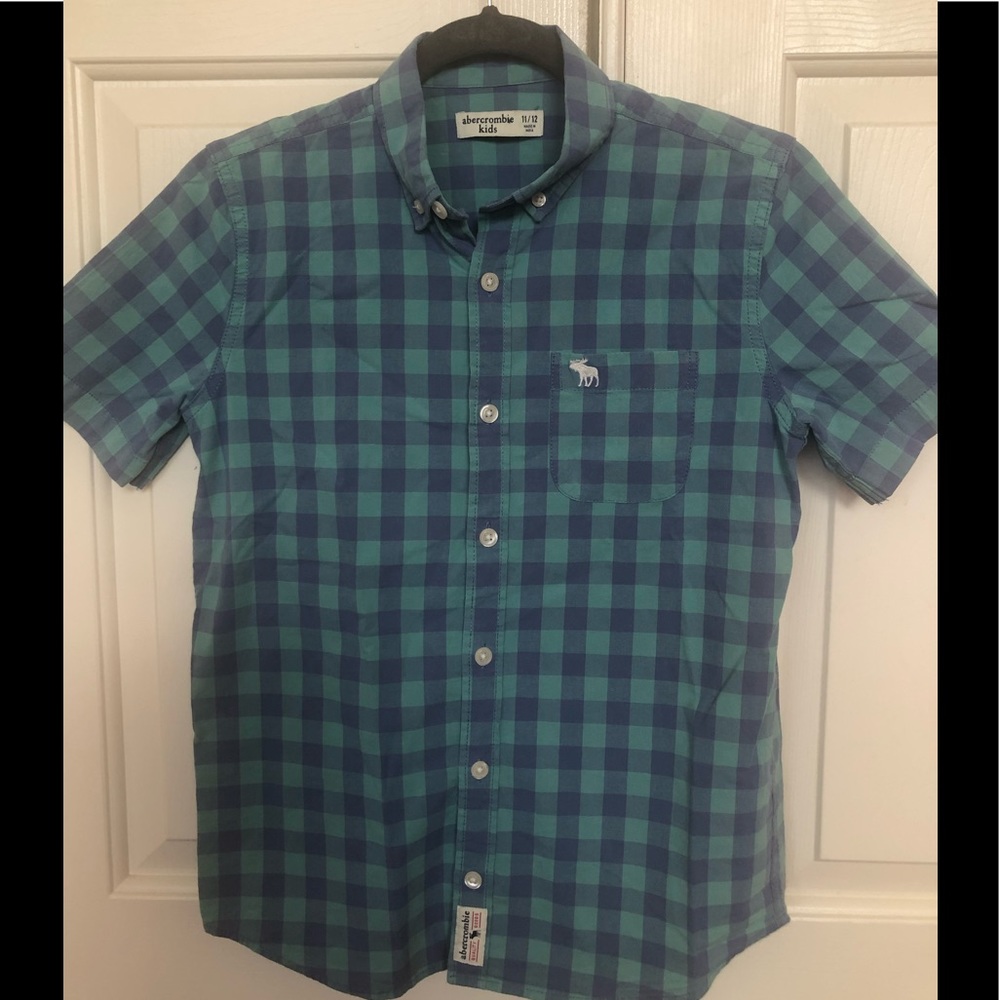 Abercrombie kids short sleeve button up shirt